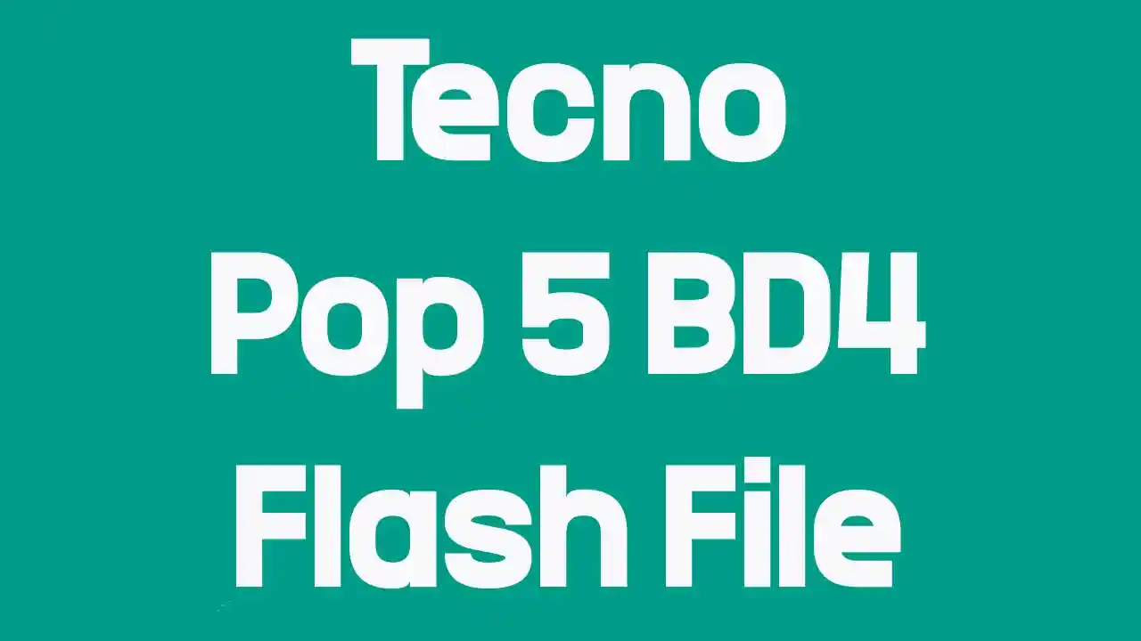 Tecno Pop 5 BD4 Flash File